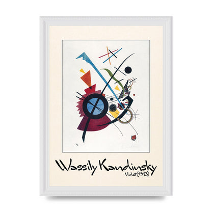 Wassily Kandinsky Violet 1923 Printed Poster - A4 framed