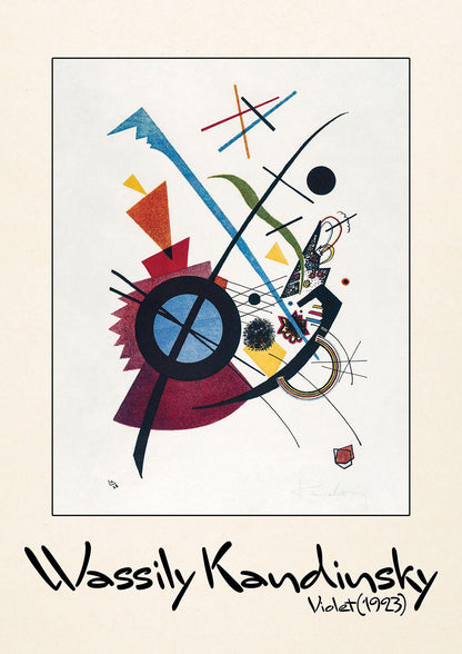 Wassily Kandinsky Violet 1923 Printed Poster - detail