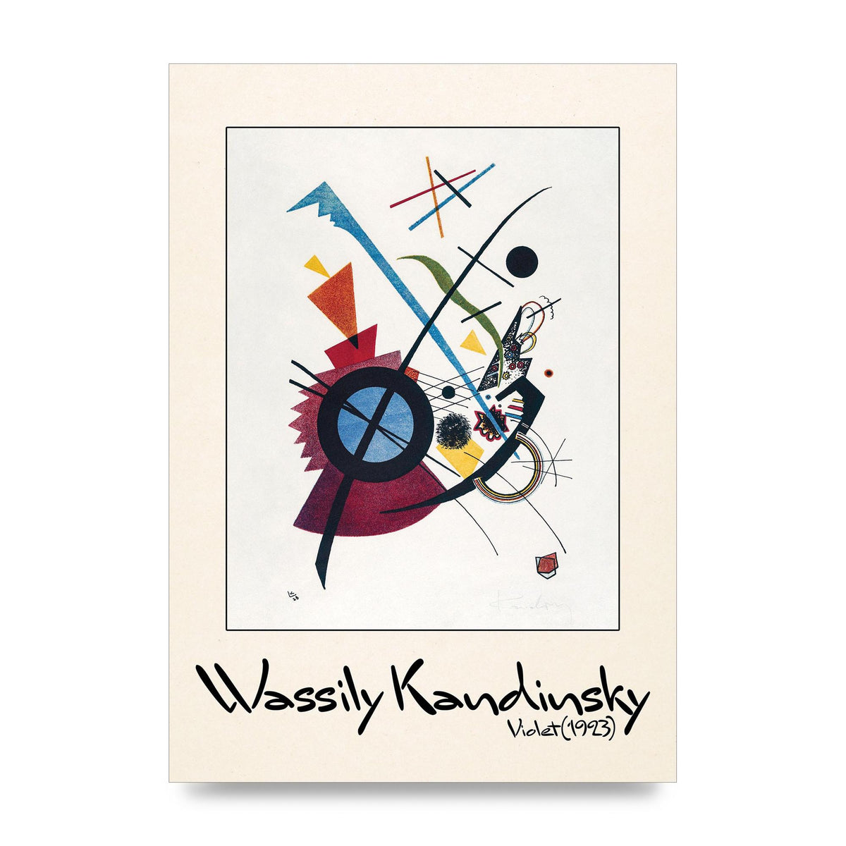 Wassily Kandinsky Violet 1923 Printed Poster - unframed print