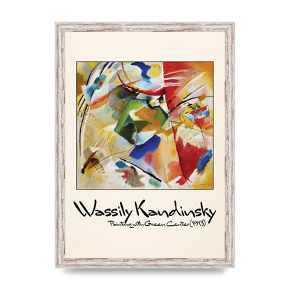 Wassily Kandinsky Painting With Green Center 1913 Wall Art - A3 framed