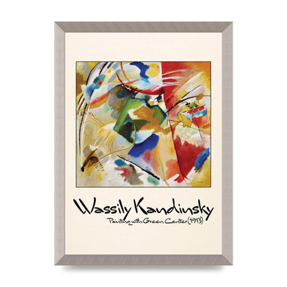 Wassily Kandinsky Painting With Green Center 1913 Wall Art - A3 framed