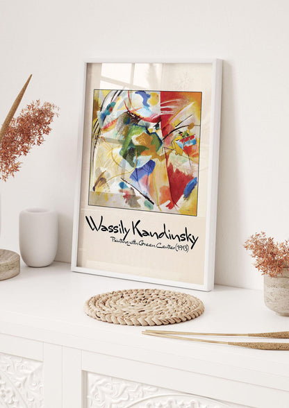 Wassily Kandinsky Painting With Green Center 1913 Wall Art - hall 1