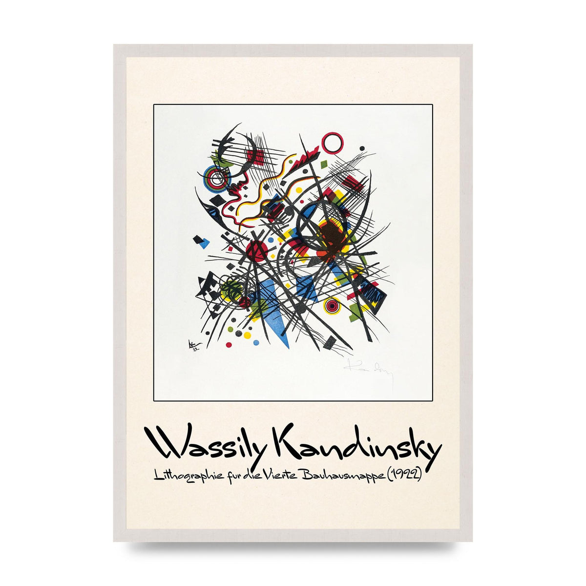 Wassily Kandinsky Lithographie Fur Die Vierte Bauhausmappe 1922 Art For The Home - A2 framed