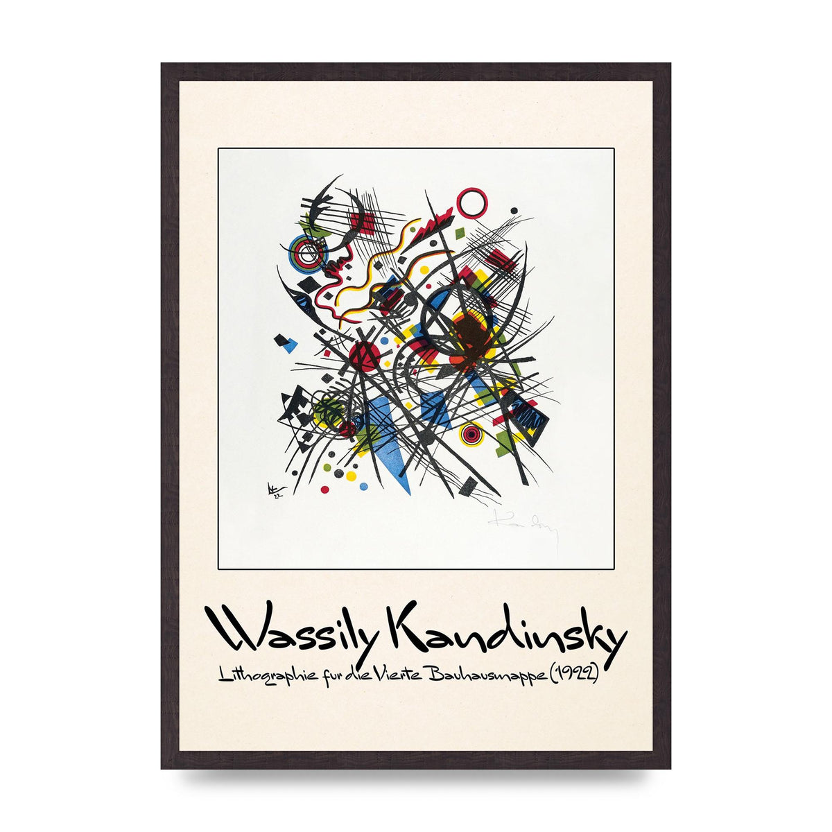 Wassily Kandinsky Lithographie Fur Die Vierte Bauhausmappe 1922 Art For The Home - A2 framed