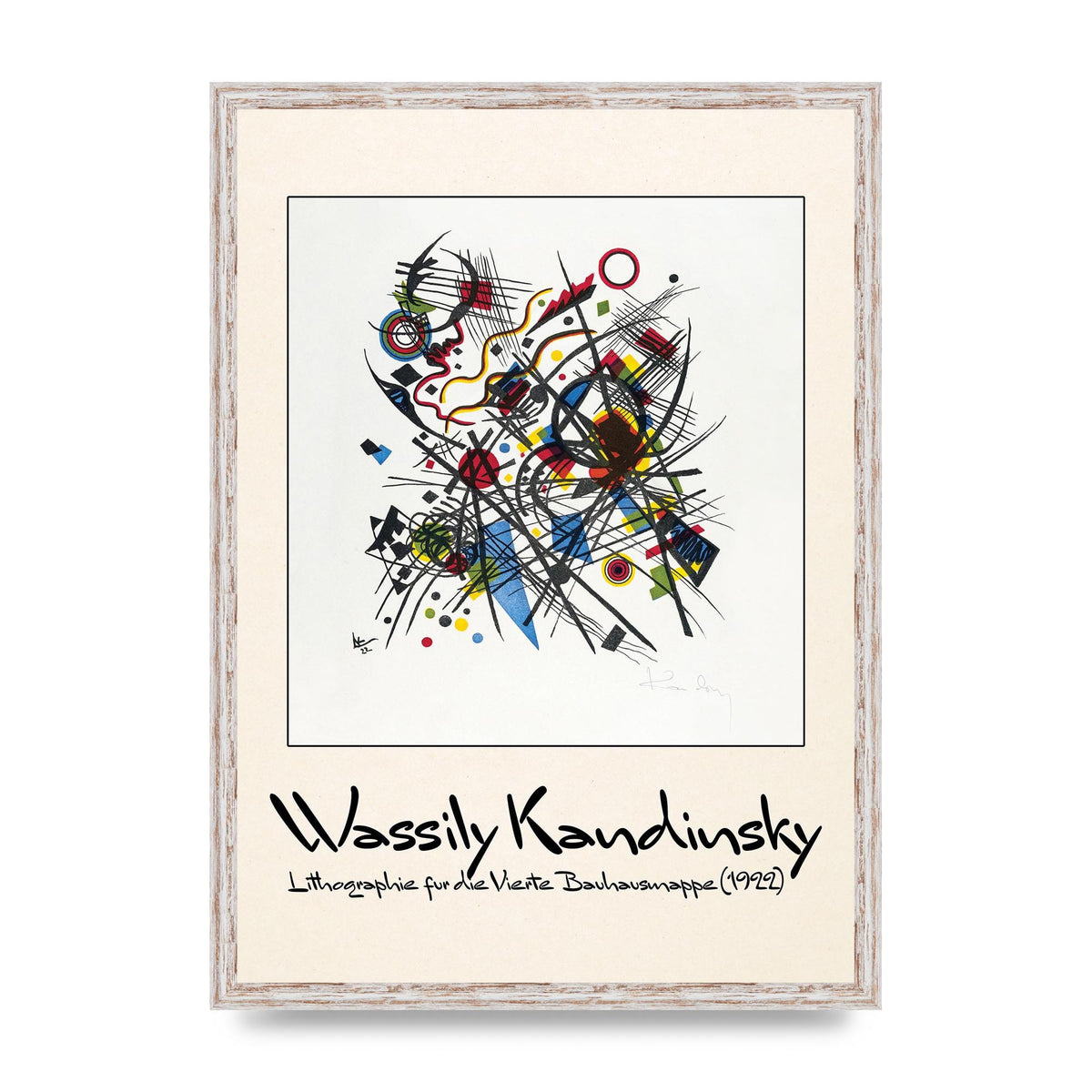 Wassily Kandinsky Lithographie Fur Die Vierte Bauhausmappe 1922 Art For The Home - A2 framed
