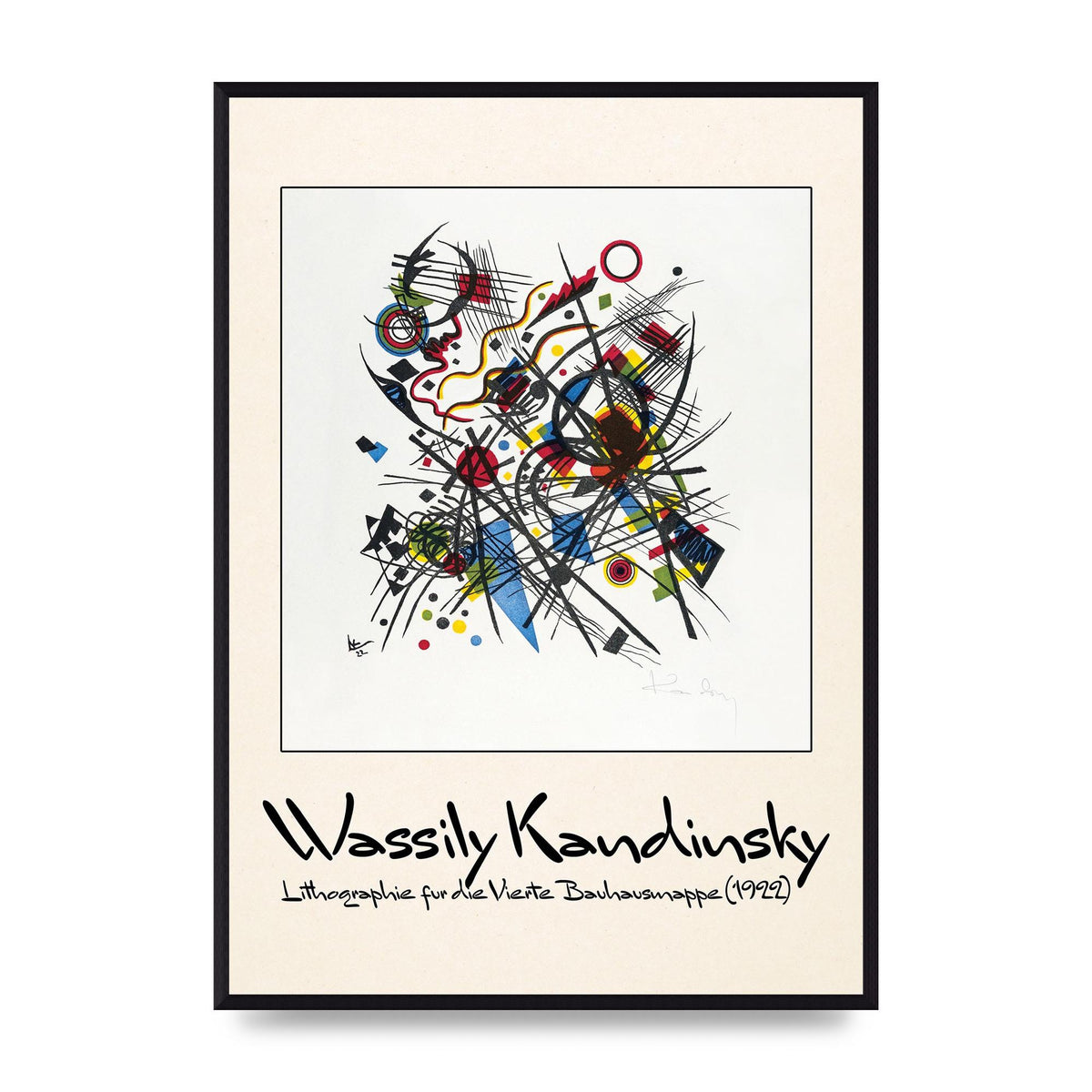 Wassily Kandinsky Lithographie Fur Die Vierte Bauhausmappe 1922 Art For The Home - A2 framed