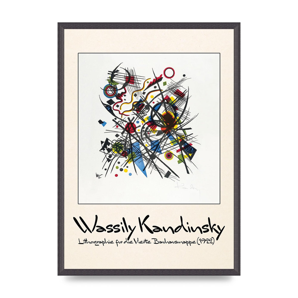 Wassily Kandinsky Lithographie Fur Die Vierte Bauhausmappe 1922 Art For The Home - A2 framed