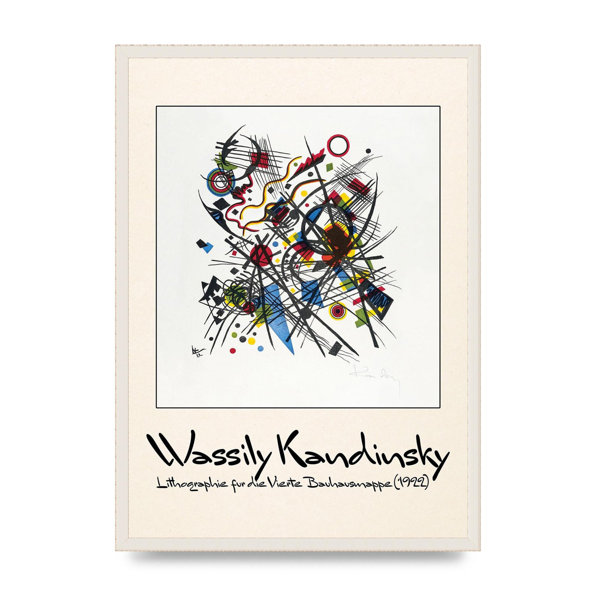 Wassily Kandinsky Lithographie Fur Die Vierte Bauhausmappe 1922 Art For The Home - A2 framed