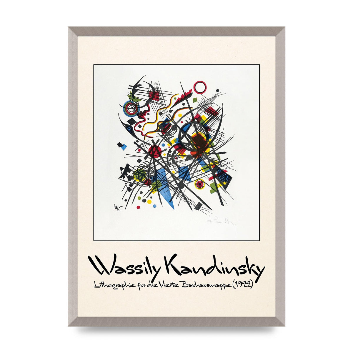 Wassily Kandinsky Lithographie Fur Die Vierte Bauhausmappe 1922 Art For The Home - A2 framed