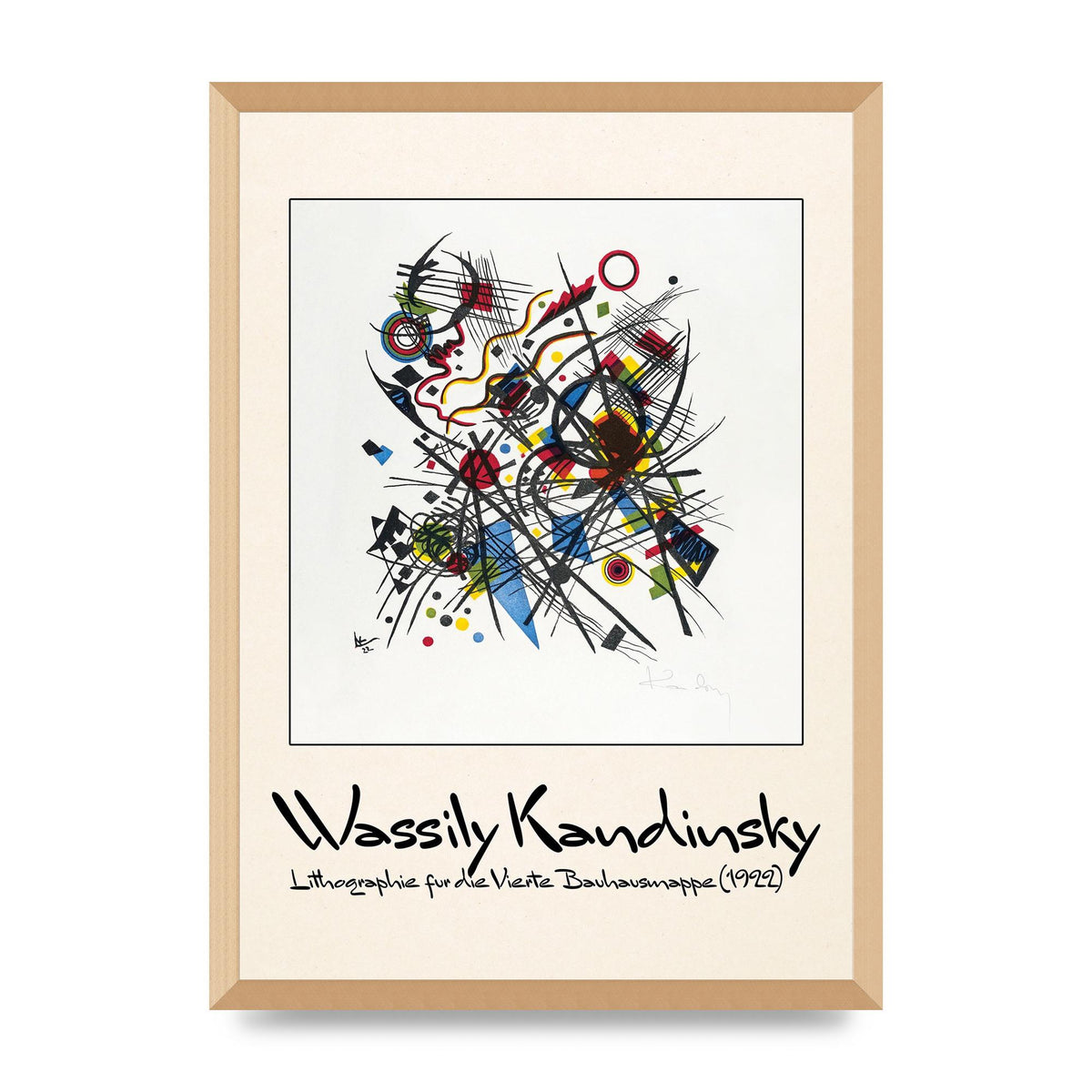 Wassily Kandinsky Lithographie Fur Die Vierte Bauhausmappe 1922 Art For The Home - A2 framed