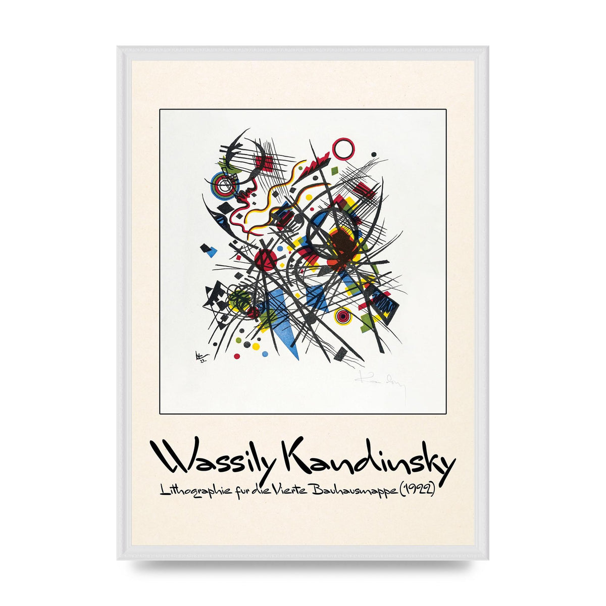 Wassily Kandinsky Lithographie Fur Die Vierte Bauhausmappe 1922 Art For The Home - A2 framed
