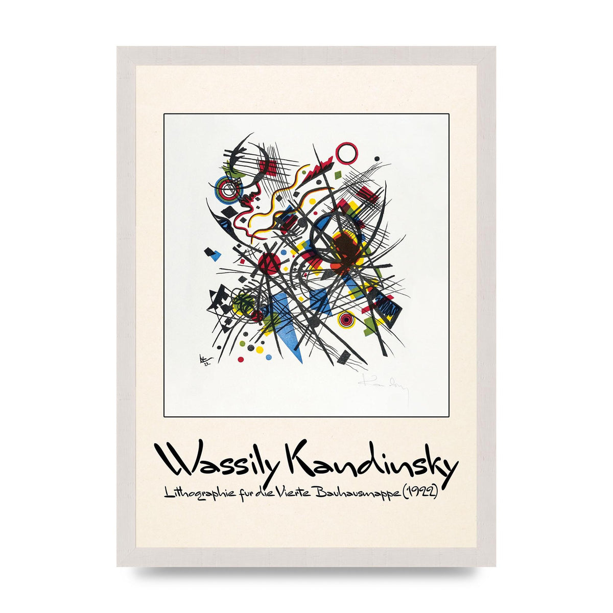 Wassily Kandinsky Lithographie Fur Die Vierte Bauhausmappe 1922 Art For The Home - A3 framed