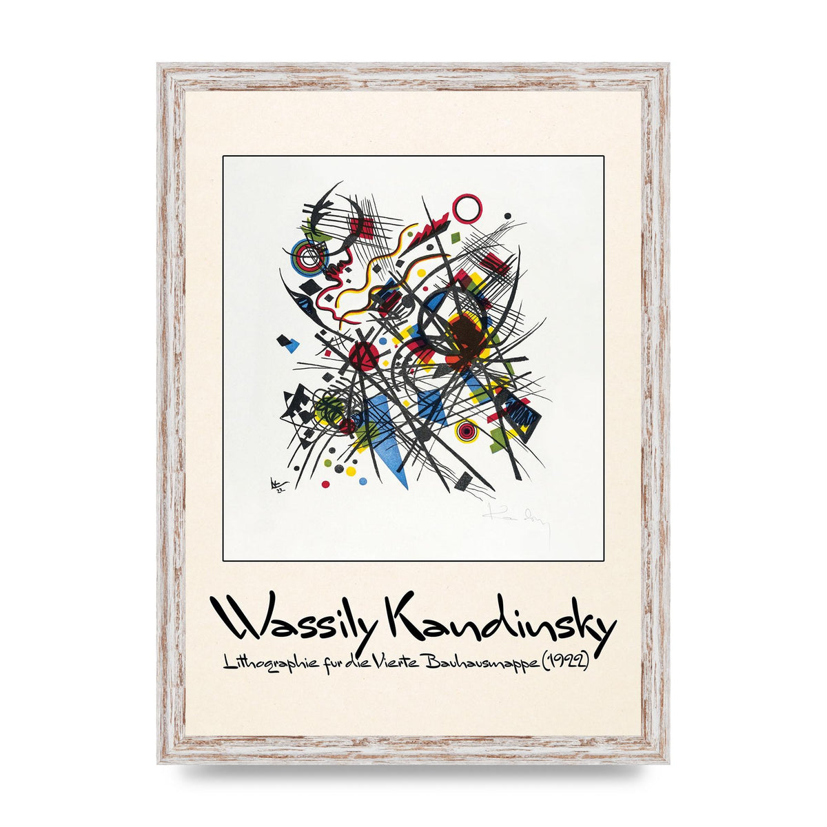Wassily Kandinsky Lithographie Fur Die Vierte Bauhausmappe 1922 Art For The Home - A3 framed