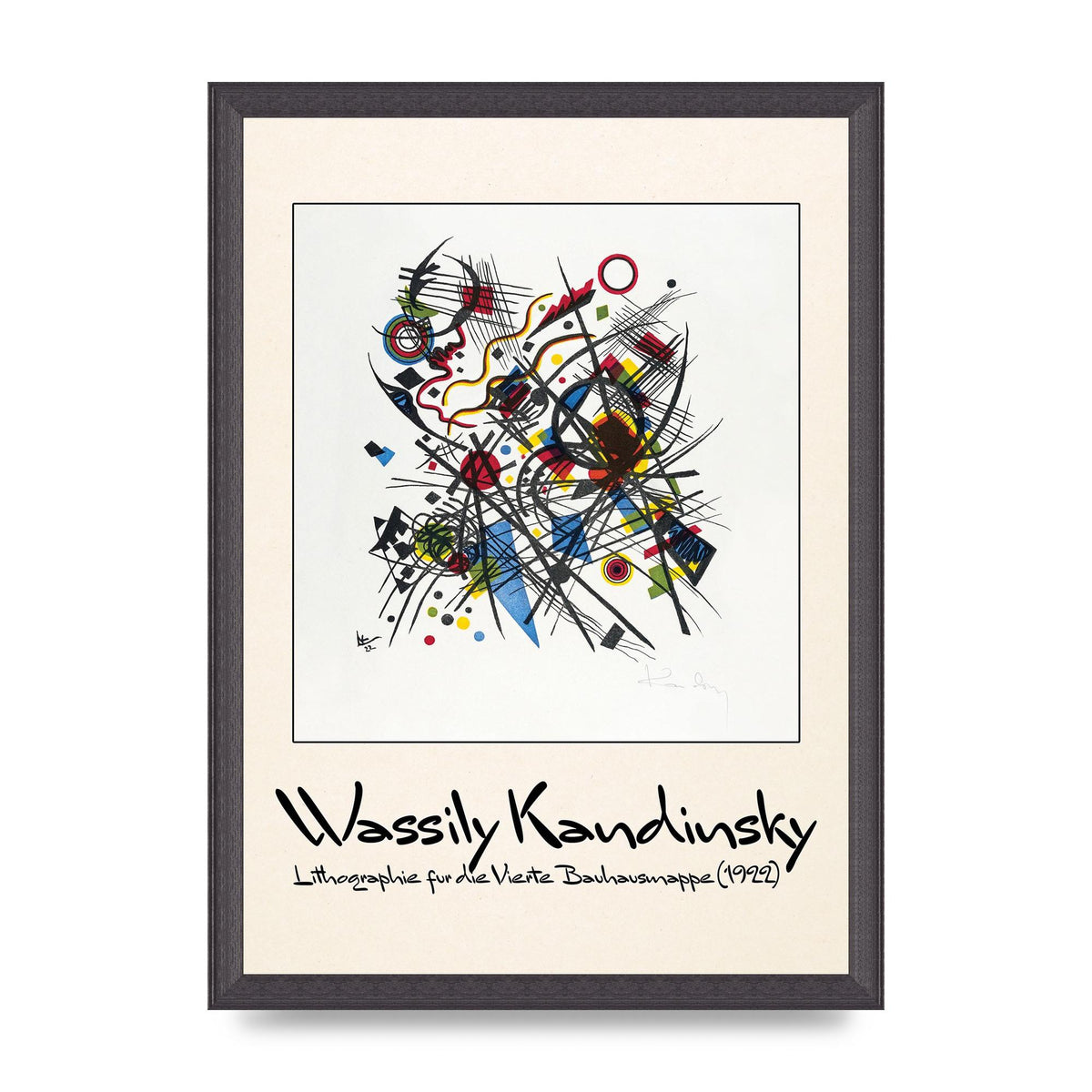 Wassily Kandinsky Lithographie Fur Die Vierte Bauhausmappe 1922 Art For The Home - A3 framed