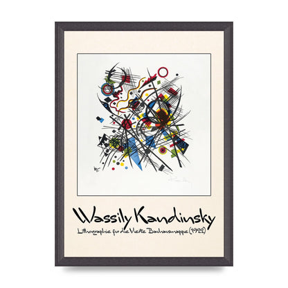 Wassily Kandinsky Lithographie Fur Die Vierte Bauhausmappe 1922 Art For The Home - A3 framed