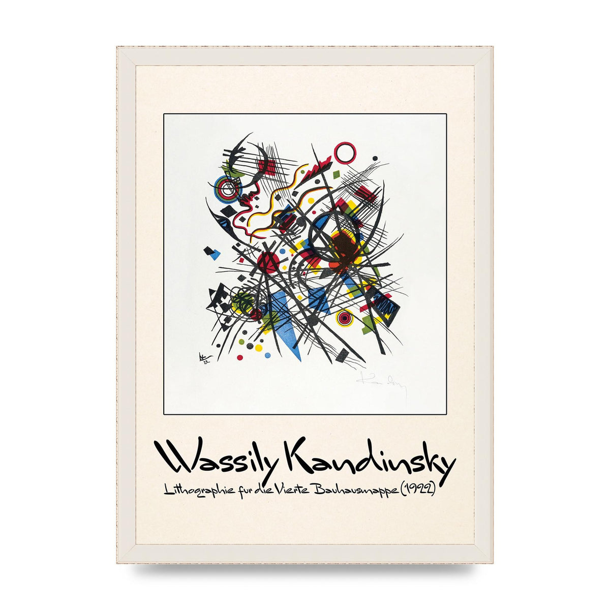 Wassily Kandinsky Lithographie Fur Die Vierte Bauhausmappe 1922 Art For The Home - A3 framed