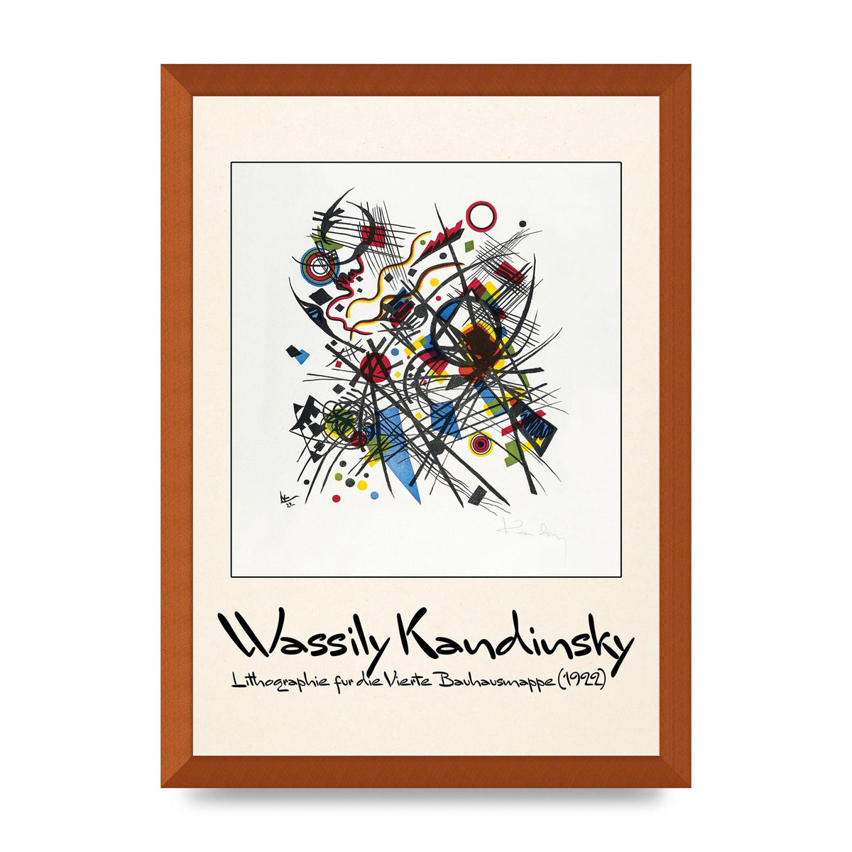 Wassily Kandinsky Lithographie Fur Die Vierte Bauhausmappe 1922 Art For The Home - A3 framed