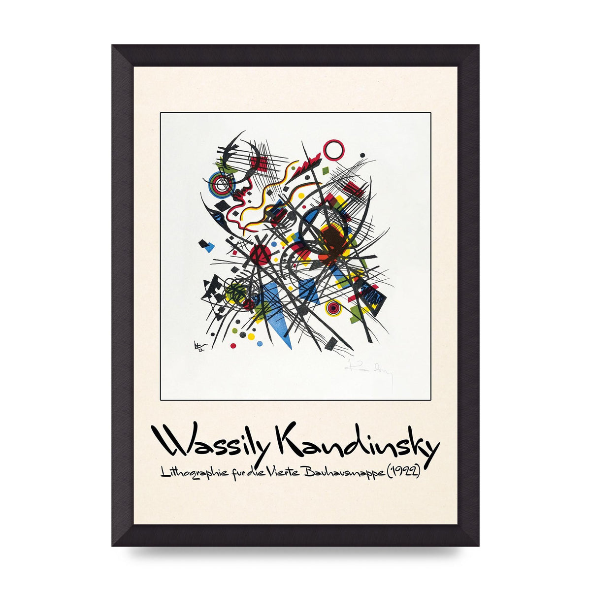 Wassily Kandinsky Lithographie Fur Die Vierte Bauhausmappe 1922 Art For The Home - A3 framed