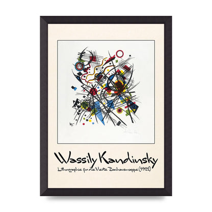 Wassily Kandinsky Lithographie Fur Die Vierte Bauhausmappe 1922 Art For The Home - A3 framed