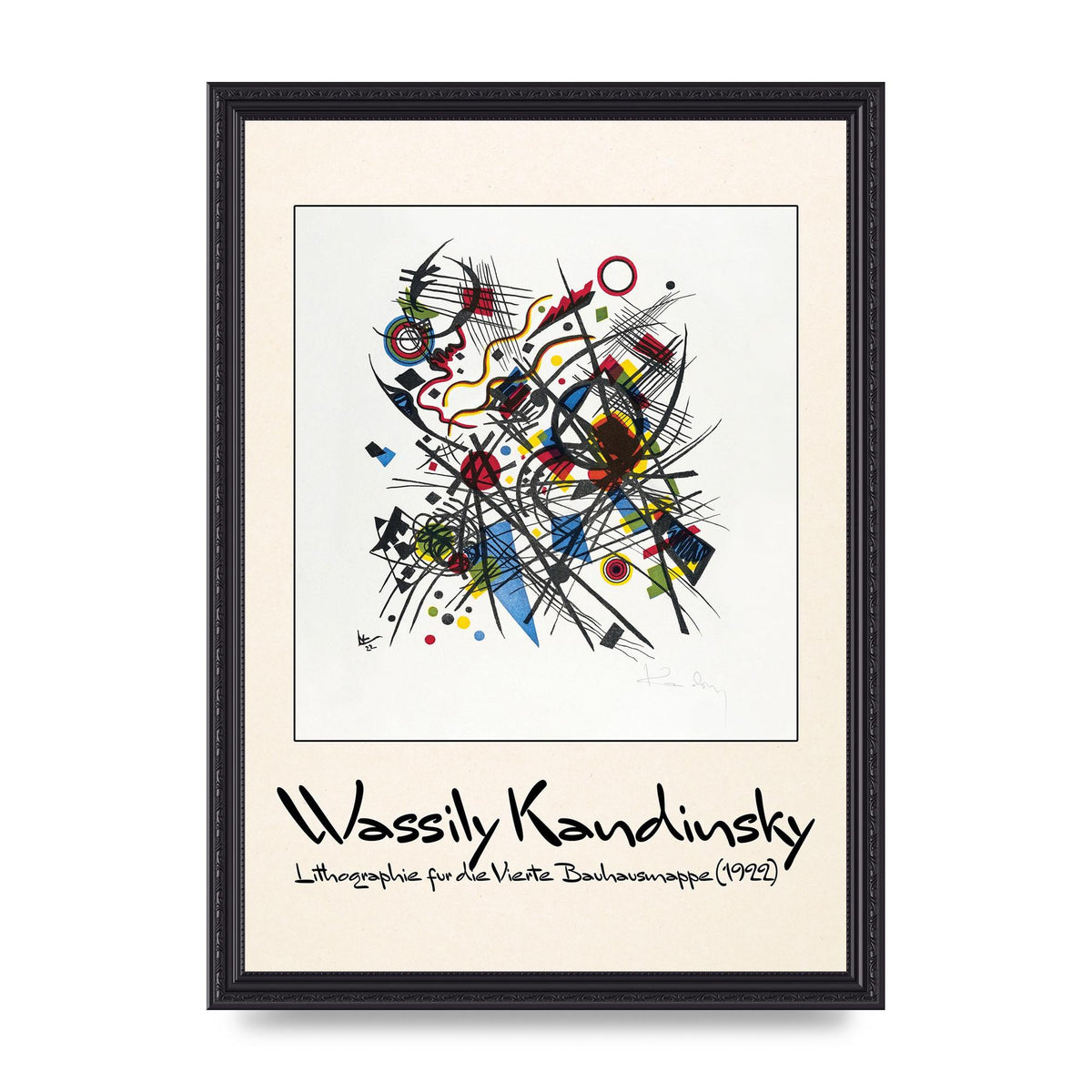 Wassily Kandinsky Lithographie Fur Die Vierte Bauhausmappe 1922 Art For The Home - A3 framed