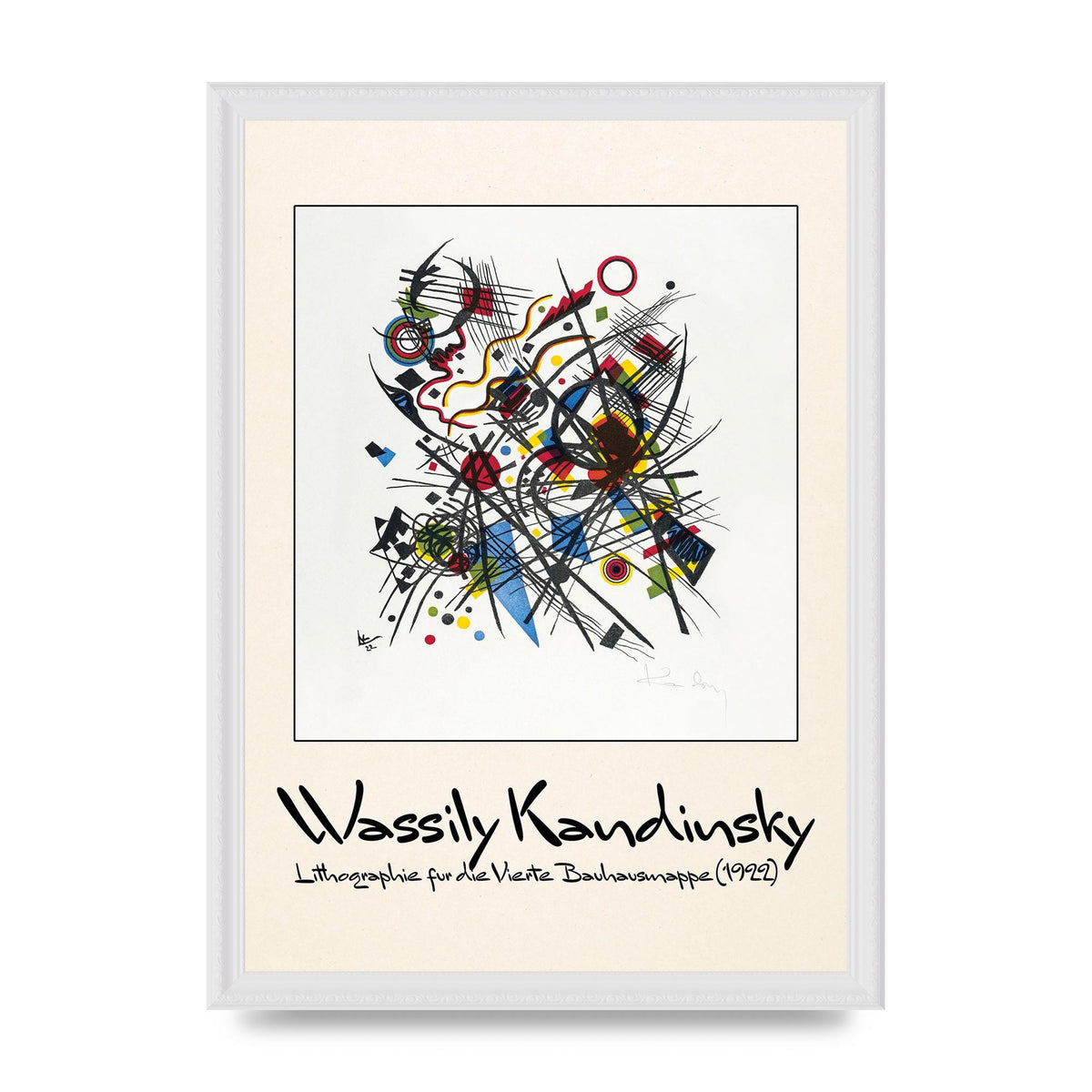 Wassily Kandinsky Lithographie Fur Die Vierte Bauhausmappe 1922 Art For The Home - A3 framed