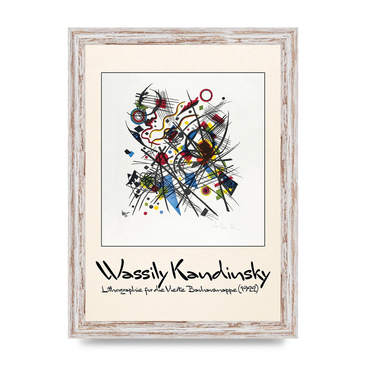 Wassily Kandinsky Lithographie Fur Die Vierte Bauhausmappe 1922 Art For The Home - A4 framed