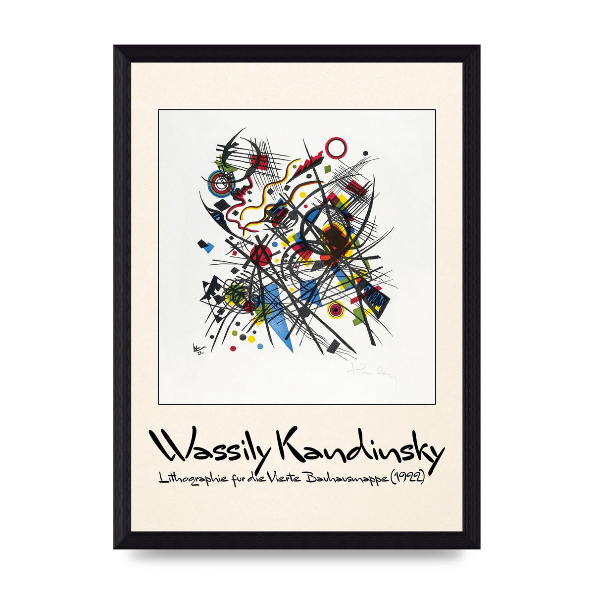 Wassily Kandinsky Lithographie Fur Die Vierte Bauhausmappe 1922 Art For The Home - A4 framed