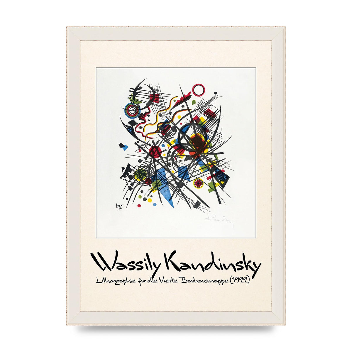 Wassily Kandinsky Lithographie Fur Die Vierte Bauhausmappe 1922 Art For The Home - A4 framed
