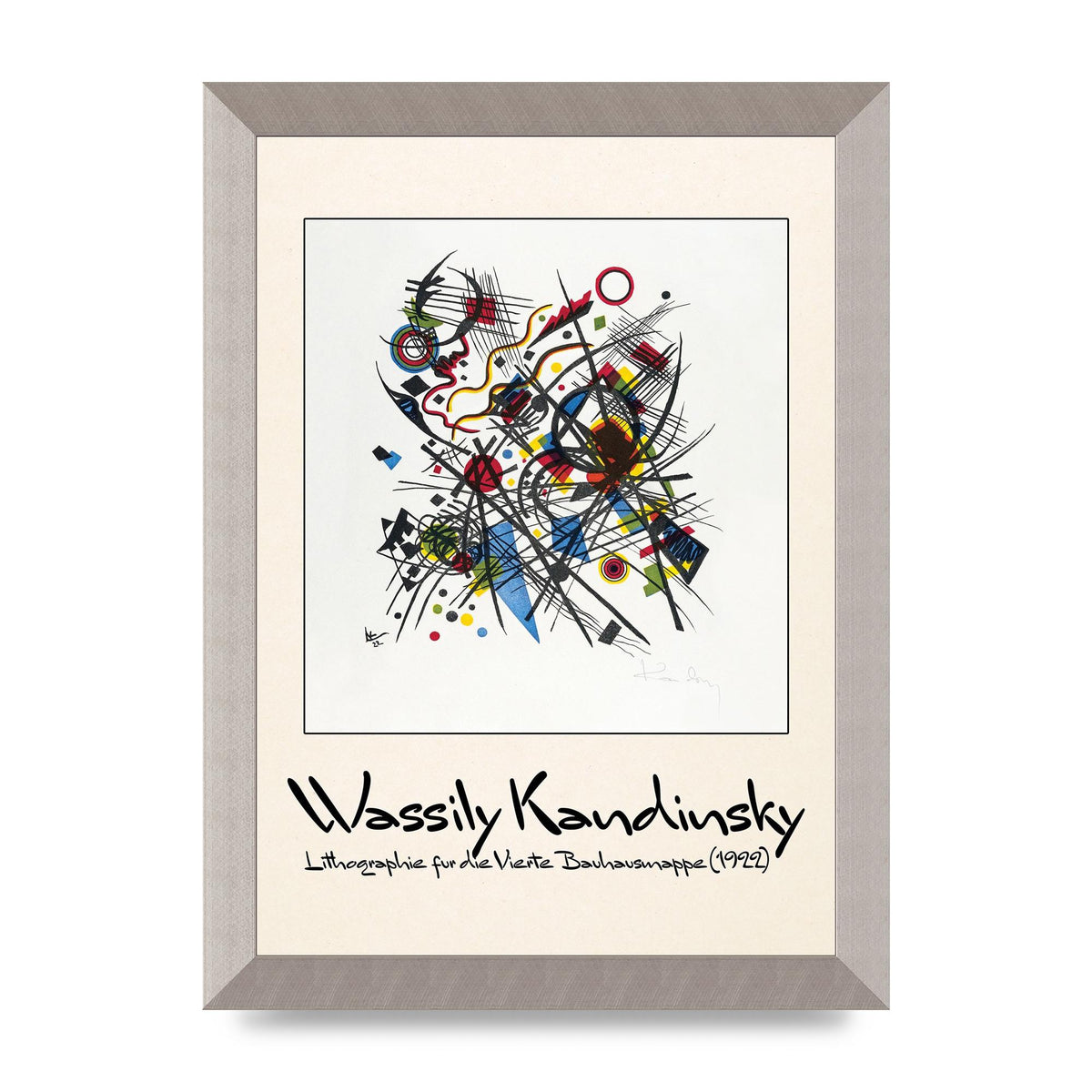 Wassily Kandinsky Lithographie Fur Die Vierte Bauhausmappe 1922 Art For The Home - A4 framed