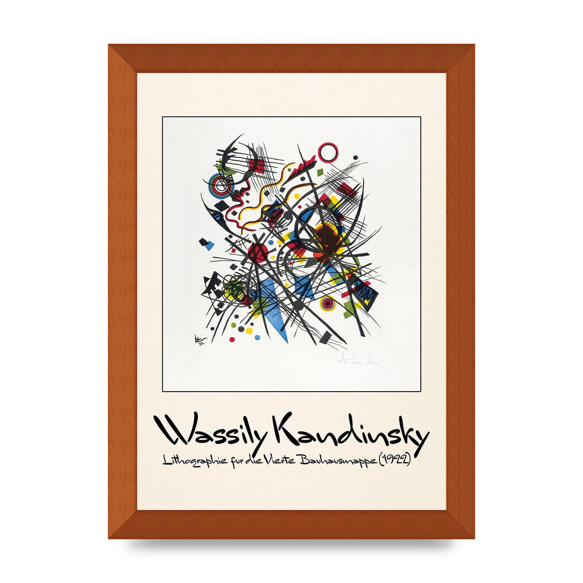 Wassily Kandinsky Lithographie Fur Die Vierte Bauhausmappe 1922 Art For The Home - A4 framed