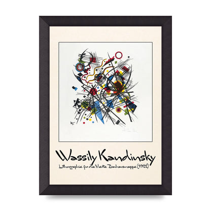 Wassily Kandinsky Lithographie Fur Die Vierte Bauhausmappe 1922 Art For The Home - A4 framed