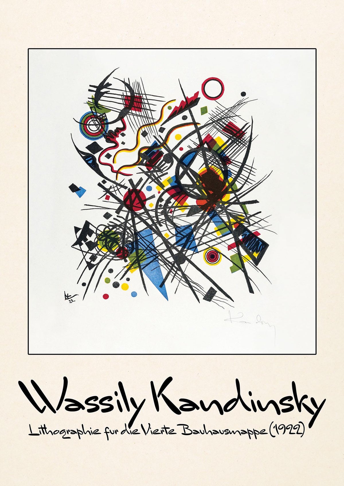 Wassily Kandinsky Lithographie Fur Die Vierte Bauhausmappe 1922 Art For The Home - detail