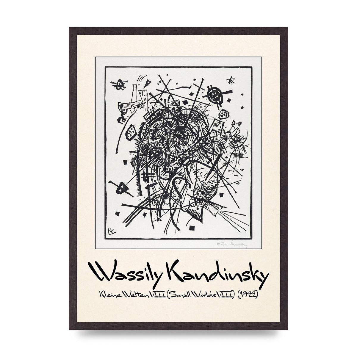 Wassily Kandinsky Kleine Welten Viii Small Worlds Viii 1922 Printed Poster - A2 framed
