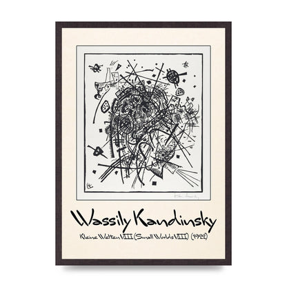 Wassily Kandinsky Kleine Welten Viii Small Worlds Viii 1922 Printed Poster - A2 framed