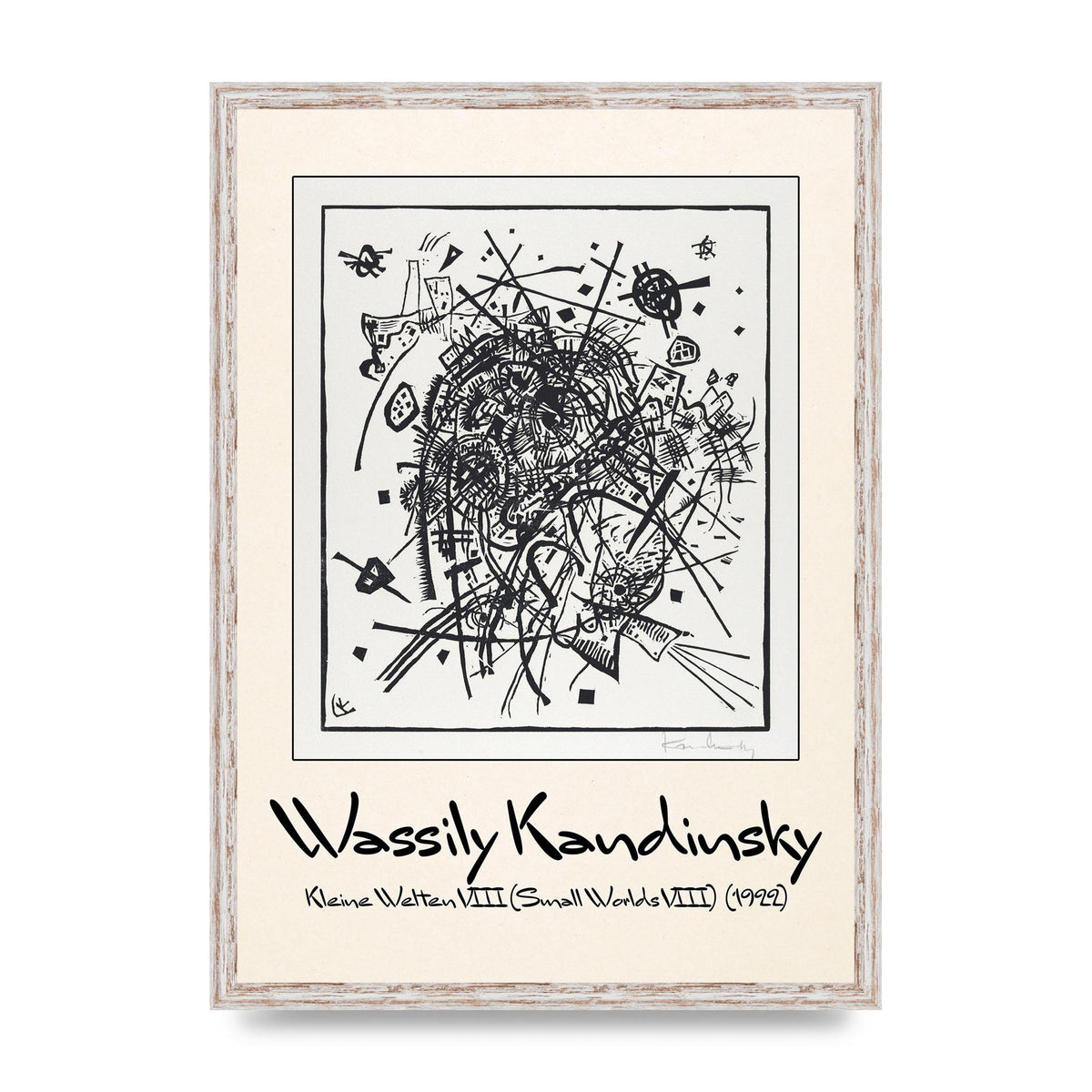 Wassily Kandinsky Kleine Welten Viii Small Worlds Viii 1922 Printed Poster - A2 framed