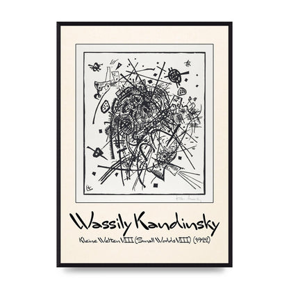 Wassily Kandinsky Kleine Welten Viii Small Worlds Viii 1922 Printed Poster - A2 framed