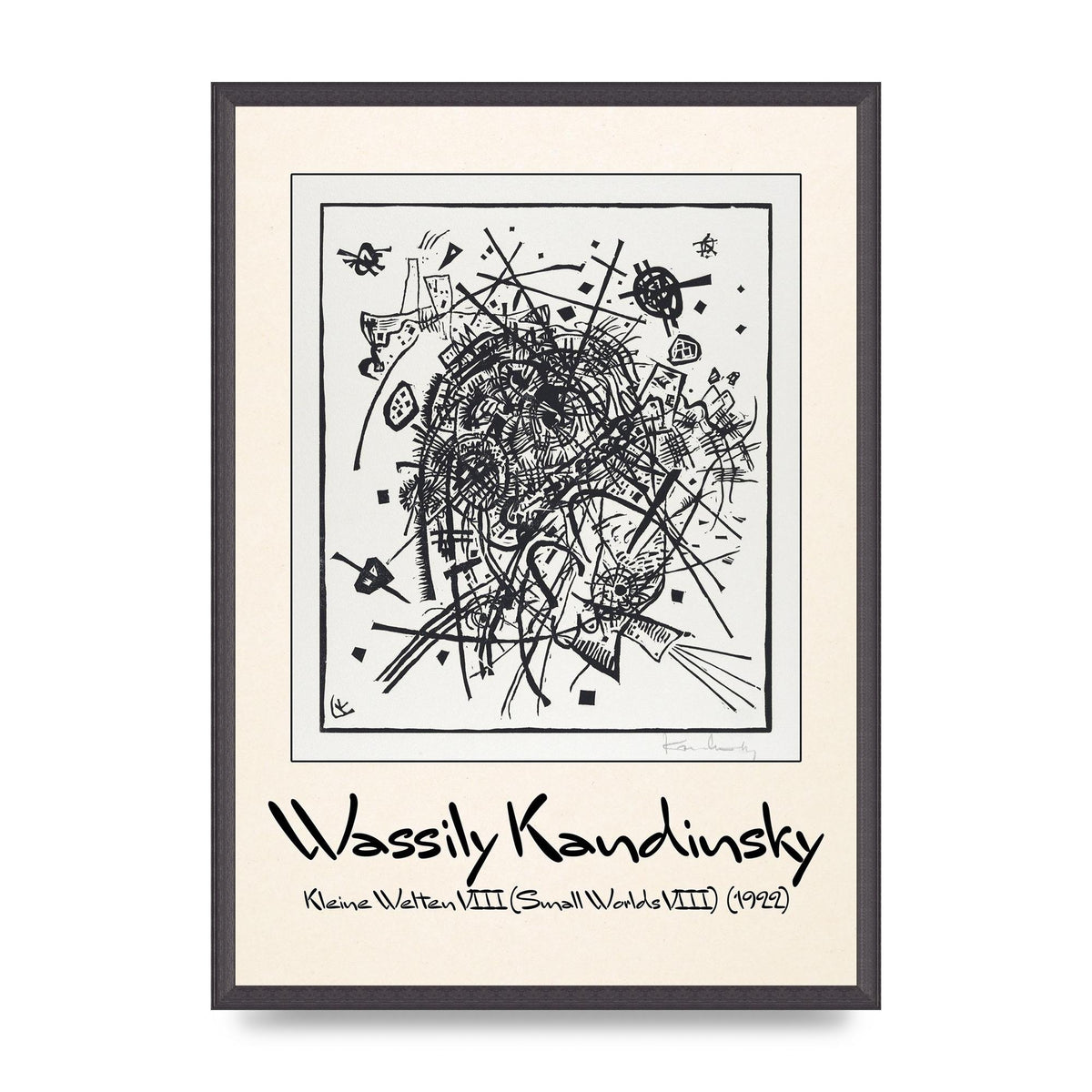 Wassily Kandinsky Kleine Welten Viii Small Worlds Viii 1922 Printed Poster - A2 framed