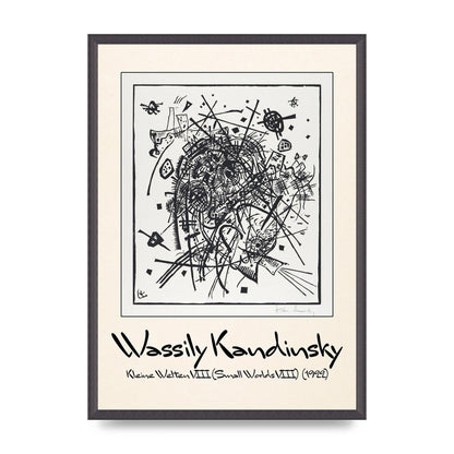 Wassily Kandinsky Kleine Welten Viii Small Worlds Viii 1922 Printed Poster - A2 framed