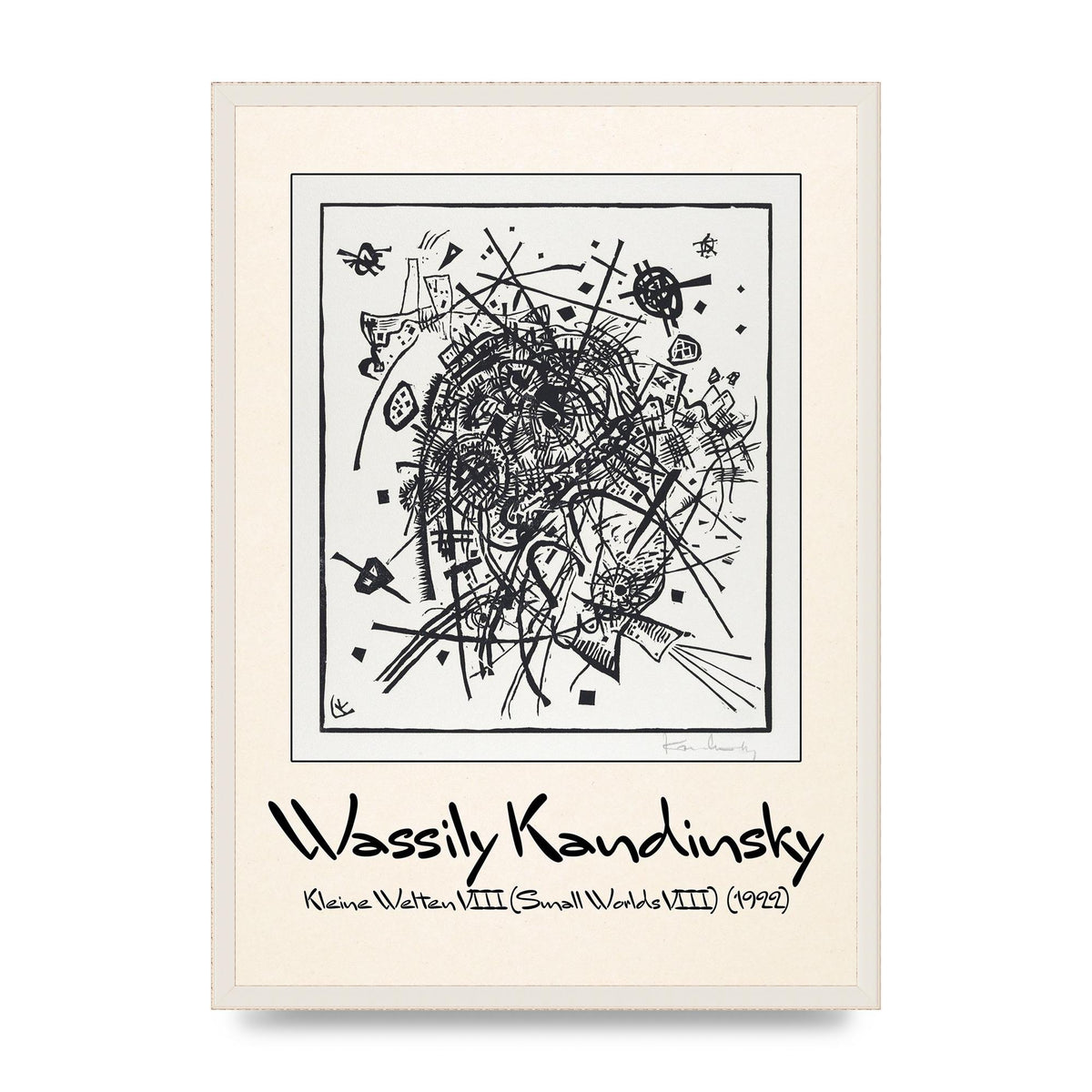 Wassily Kandinsky Kleine Welten Viii Small Worlds Viii 1922 Printed Poster - A2 framed