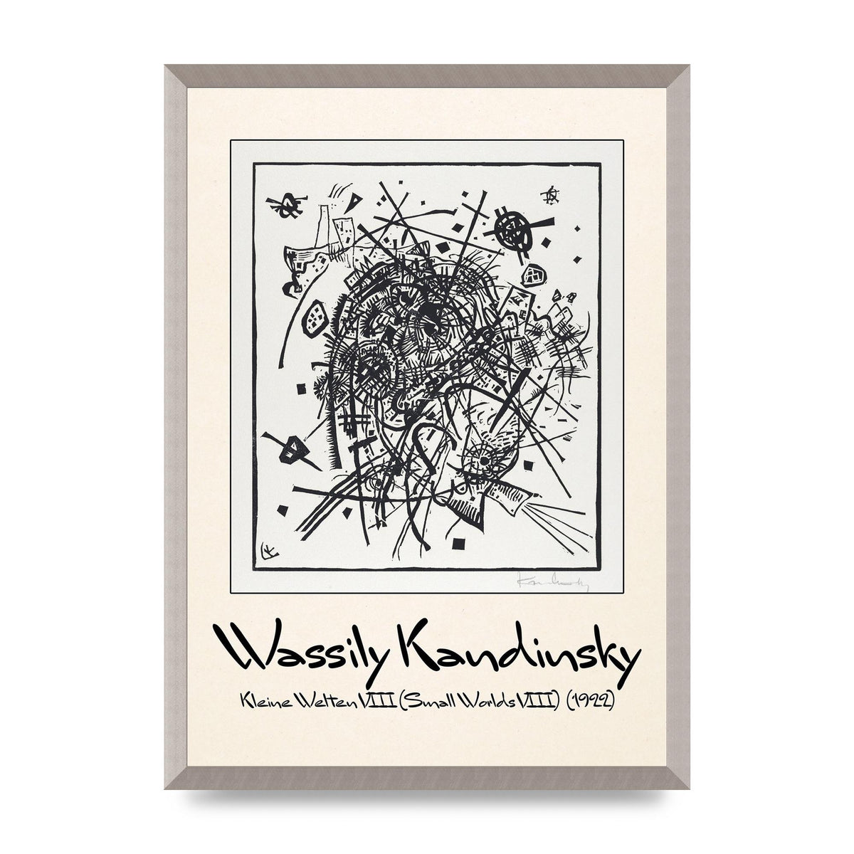 Wassily Kandinsky Kleine Welten Viii Small Worlds Viii 1922 Printed Poster - A2 framed