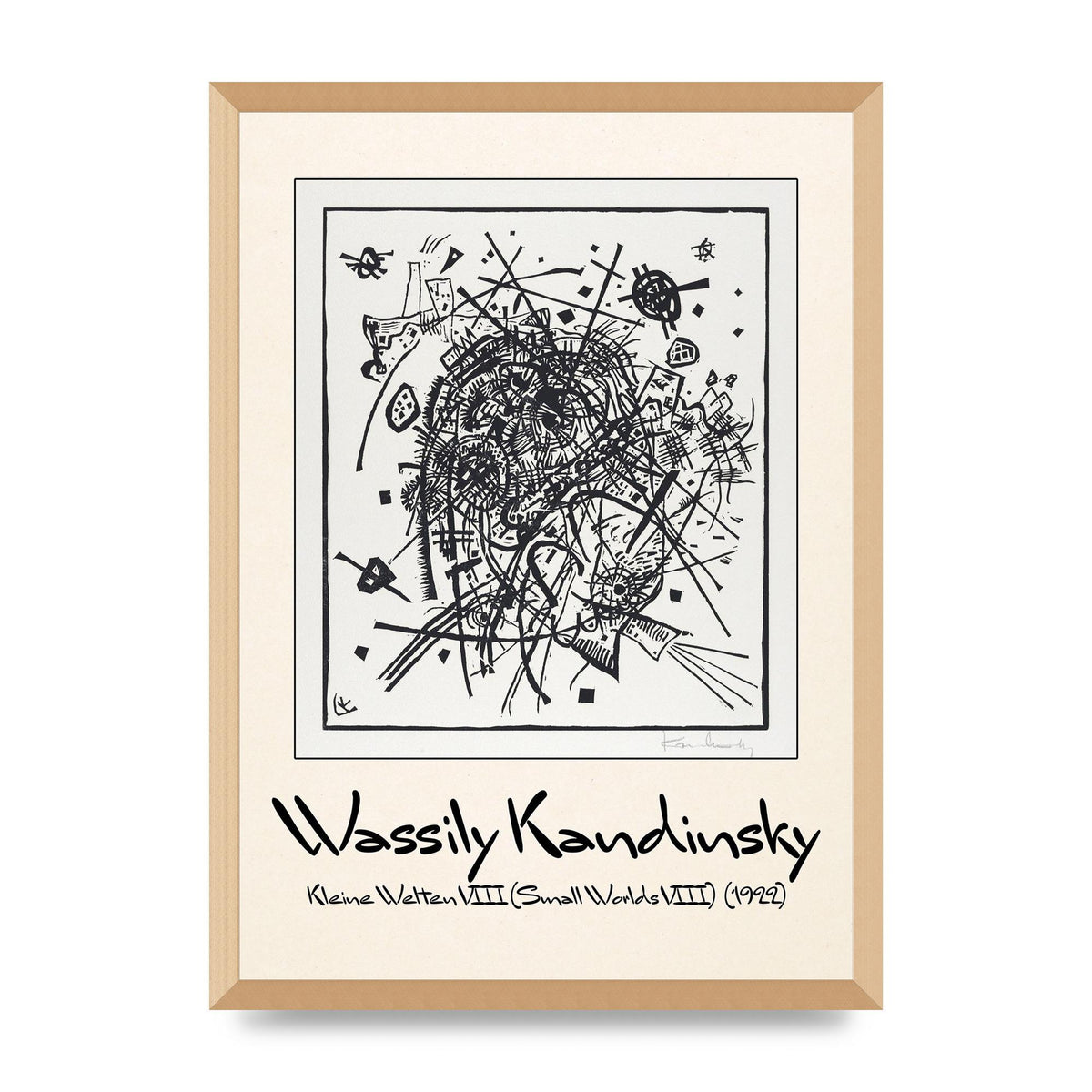 Wassily Kandinsky Kleine Welten Viii Small Worlds Viii 1922 Printed Poster - A2 framed
