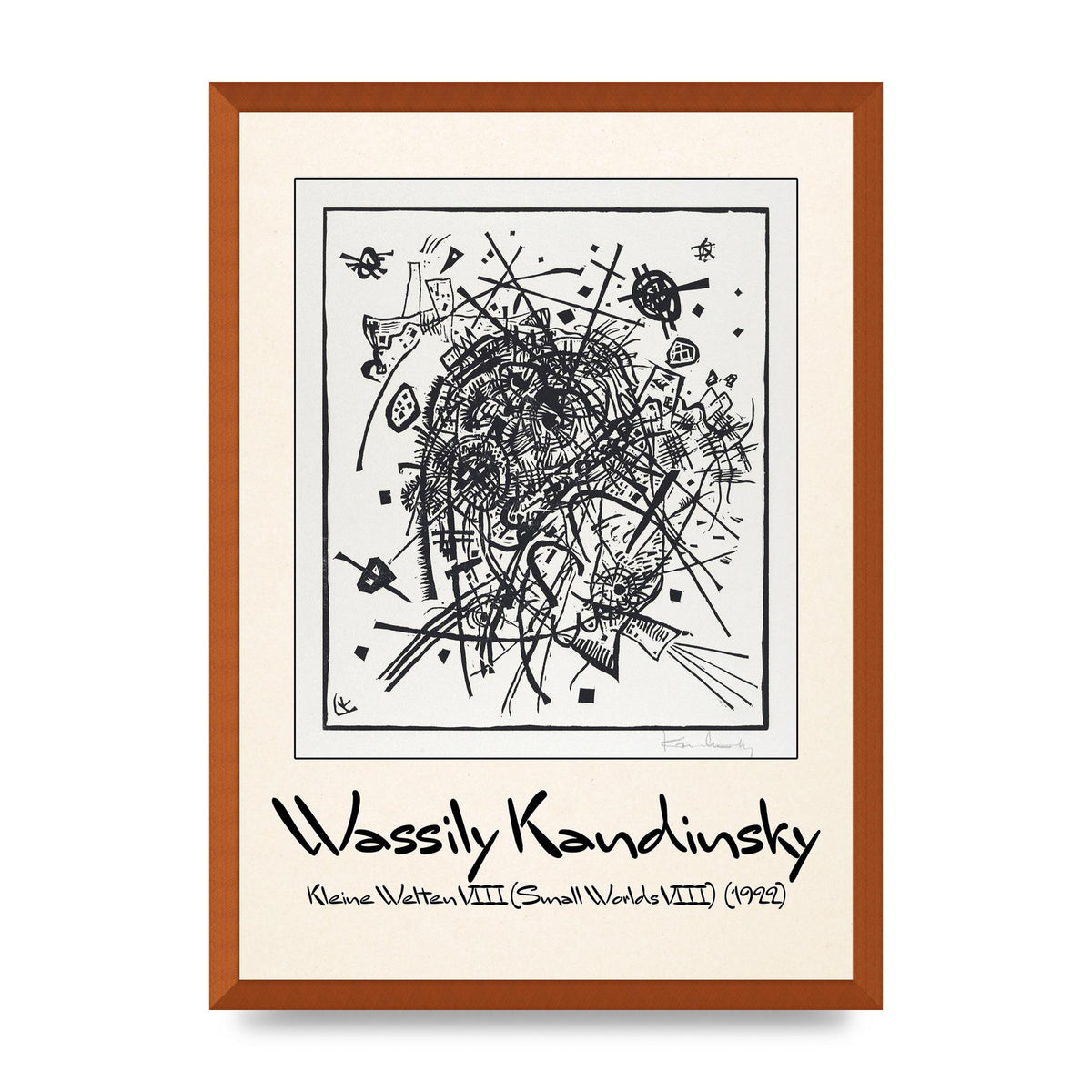 Wassily Kandinsky Kleine Welten Viii Small Worlds Viii 1922 Printed Poster - A2 framed