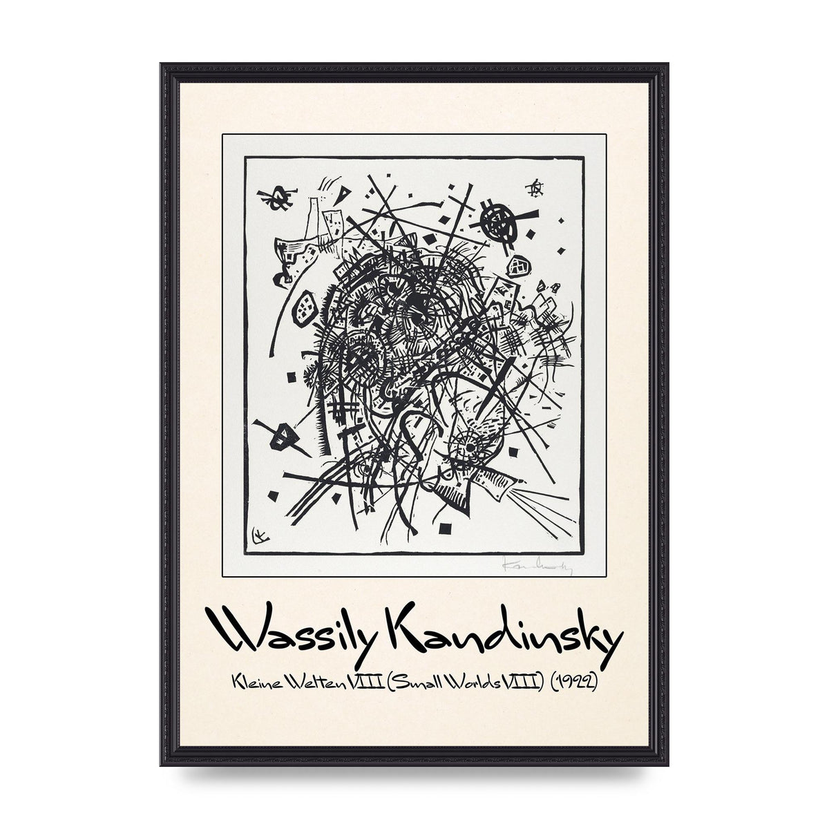 Wassily Kandinsky Kleine Welten Viii Small Worlds Viii 1922 Printed Poster - A2 framed