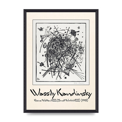 Wassily Kandinsky Kleine Welten Viii Small Worlds Viii 1922 Printed Poster - A2 framed