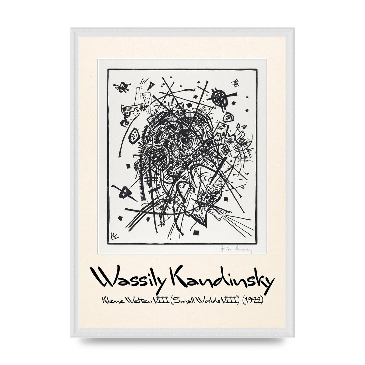 Wassily Kandinsky Kleine Welten Viii Small Worlds Viii 1922 Printed Poster - A2 framed