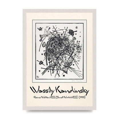 Wassily Kandinsky Kleine Welten Viii Small Worlds Viii 1922 Printed Poster - A3 framed