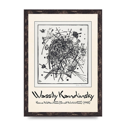 Wassily Kandinsky Kleine Welten Viii Small Worlds Viii 1922 Printed Poster - A3 framed