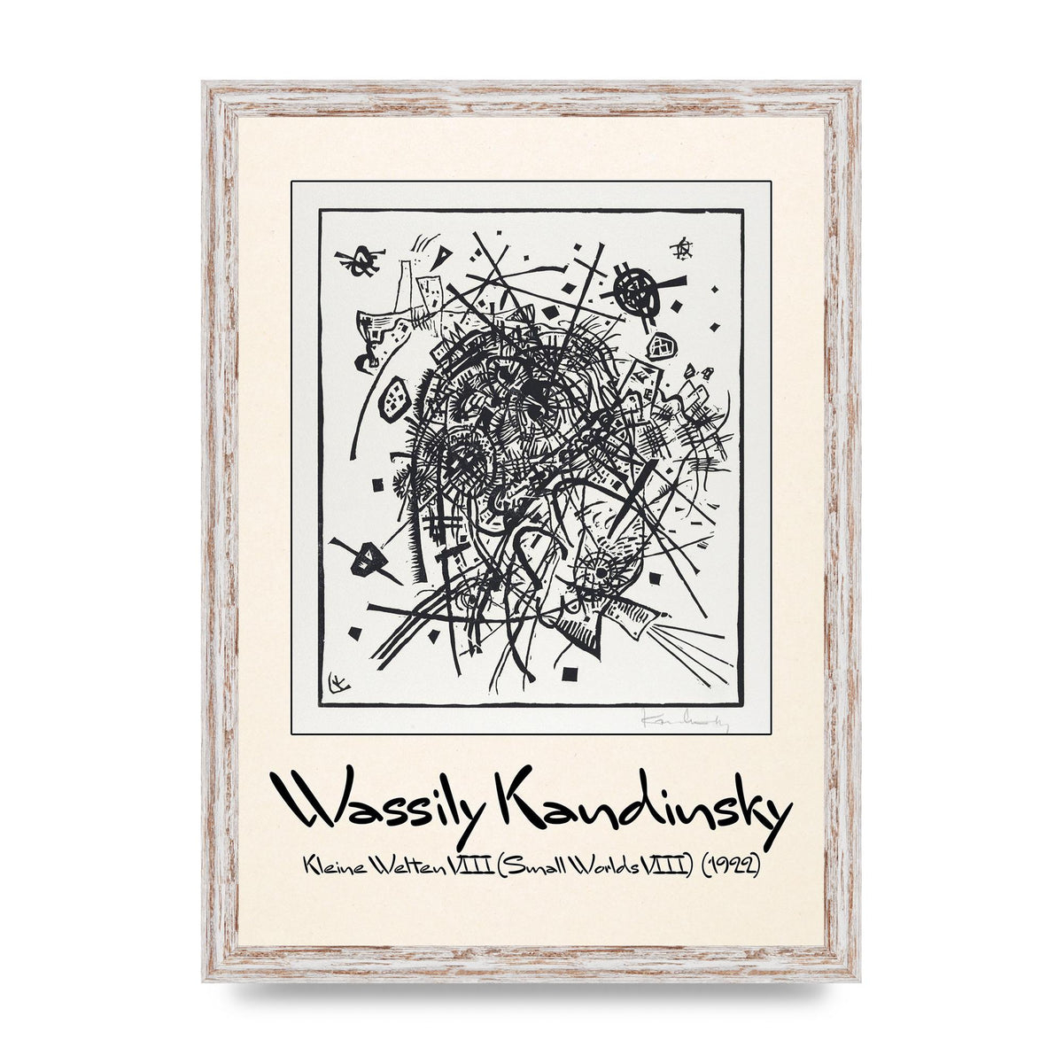 Wassily Kandinsky Kleine Welten Viii Small Worlds Viii 1922 Printed Poster - A3 framed