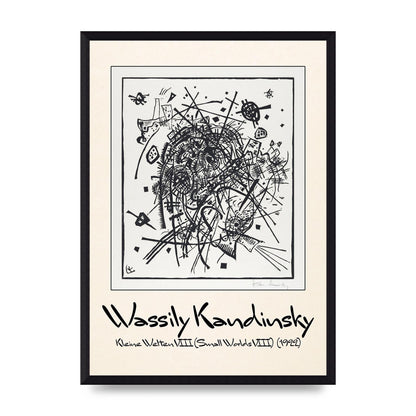 Wassily Kandinsky Kleine Welten Viii Small Worlds Viii 1922 Printed Poster - A3 framed