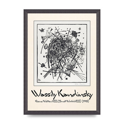 Wassily Kandinsky Kleine Welten Viii Small Worlds Viii 1922 Printed Poster - A3 framed